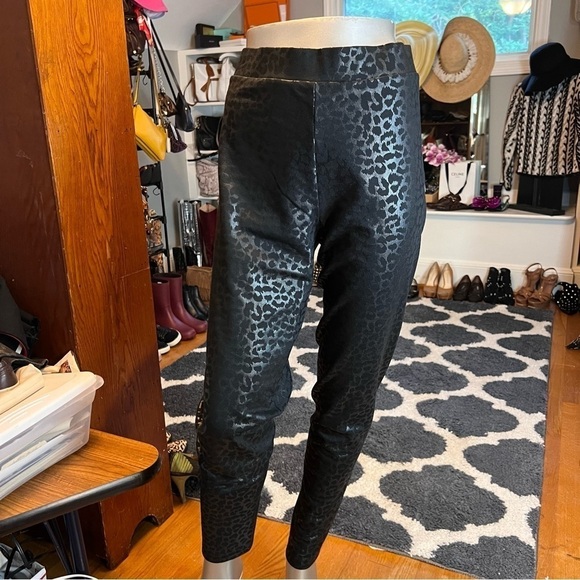 Topshop Jean Joni Flare Moto Black Denim High Waist Side Stripe Size:28 - Picture 4 of 9